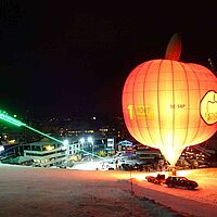 Apfel im Schnee