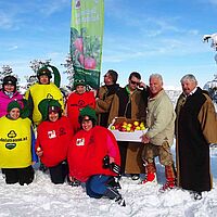 Apfel im Schnee