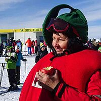 Apfel im Schnee