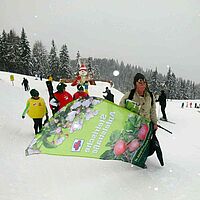 Apfel im Schnee