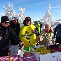 Apfel im Schnee