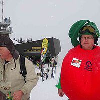 Apfel im Schnee