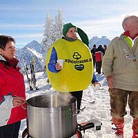 Apfel im Schnee