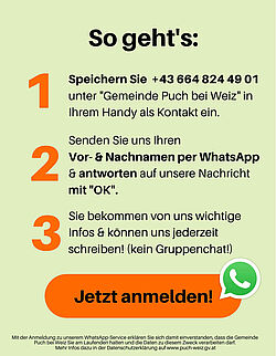 Screenshot der Anleitung für die WhatsApp Bürgerservice einrichtung