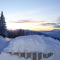 Apfel im Schnee